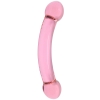 Crystal Pleasures Glass Pink Double Lover Dildo