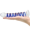 Crystal Pleasures Glass Mystic Rain Swirled Dildo