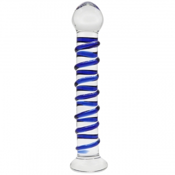 Crystal Pleasures Glass Mystic Rain Swirled Dildo