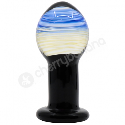 Crystal Pleasures Glass Black Cosmos Butt Plug Crystal Pleasures Glass Black Cosmos Butt Plug