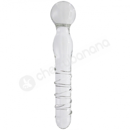 Crystal Pleasures Glass Happy Swirl Double Dildo