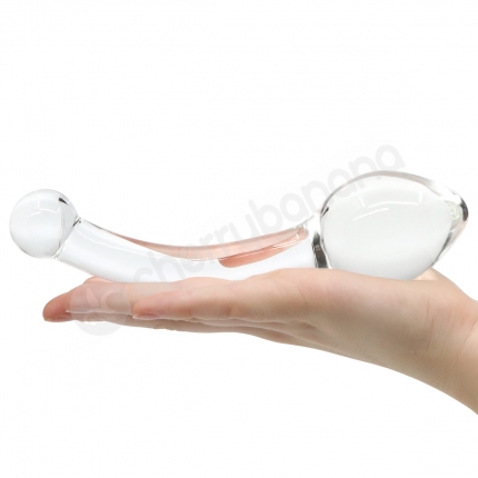 Crystal Pleasures Glass Smooth Slider Double Dildo Plug Crystal Pleasures Glass Smooth Slider Double Dildo Plug