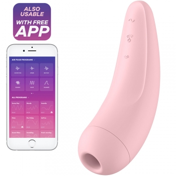 Satisfyer Curvy 2+ Pink App Controlled Vibrating Clitoral Stimulator