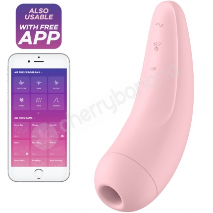 Satisfyer Curvy 2+ Pink App Controlled Vibrating Clitoral Stimulator