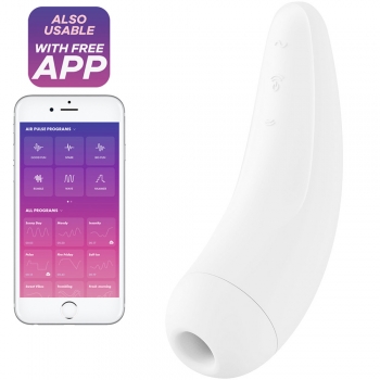 Satisfyer Curvy 2+ White App Controlled Vibrating Clitoral Stimulator