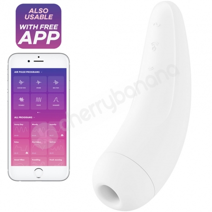 Satisfyer Curvy 2+ White App Controlled Vibrating Clitoral Stimulator