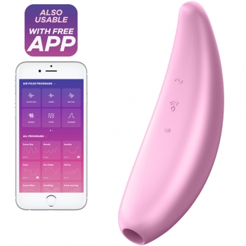 Satisfyer Curvy 3+ Pink App Controlled Vibrating Clitoral Stimulator