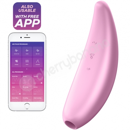 Satisfyer Curvy 3+ Pink App Controlled Vibrating Clitoral Stimulator Satisfyer Curvy 3+ Pink App Controlled Vibrating Clitoral Stimulator