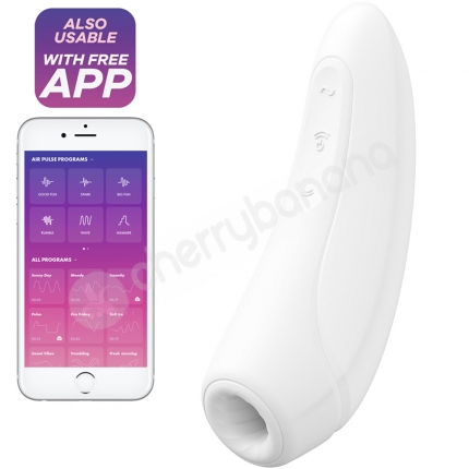 Satisfyer Curvy 1+ White App Controlled Vibrating Clitoral Stimulator