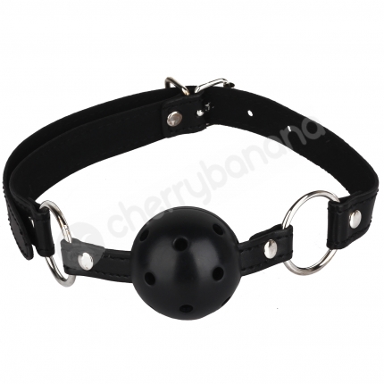 Cherry Banana Dare Black Breathable Ball Gag