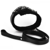 Cherry Banana Dare Black Faux Leather Bondage Collar