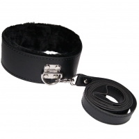 Cherry Banana Dare Black Faux Leather Bondage Collar