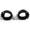 Cherry Banana Dare Black Faux Leather Fluffy Wrist Cuffs