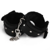 Cherry Banana Dare Black Faux Leather Fluffy Wrist Cuffs