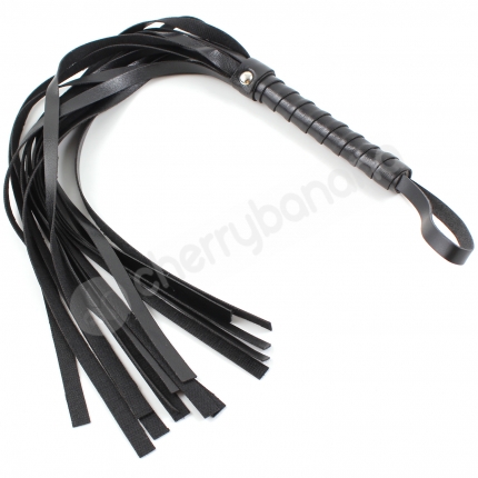 Cherry Banana Dare Black Faux Leather Flogger