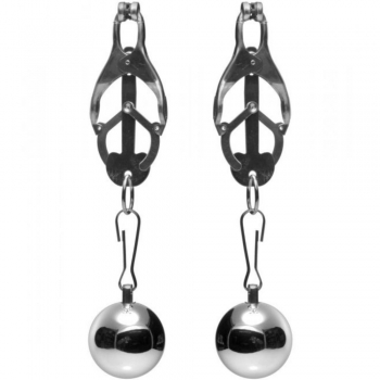 Master Series Deviant Monarch Weighted Metal Nipple Clamps