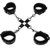 Whipsmart Diamond Hogtie Black 4 Cuff D-Ring Restraint System