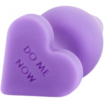 Play With Me Naughty Candy Heart "Do Me Now" 3.25" Butt Plug