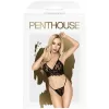 Penthouse Lingerie Black Double Spice Lace Triangle Bralette Set