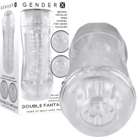 Gender X Double Fantasy Clear Double Ended Stroker