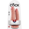 King Cock Flesh 6" & 4.5" Double Penetrator Dildo