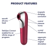 Satisfyer Dual Love Red App Controlled Vibrating Clitoral Stimulator