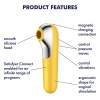 Satisfyer Dual Love Yellow App Controlled Vibrating Clitoral Stimulator