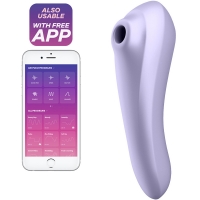 Satisfyer Dual Pleasure Purple App Controlled Vibrating Clitoral Stimulator