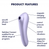 Satisfyer Dual Pleasure Purple App Controlled Vibrating Clitoral Stimulator