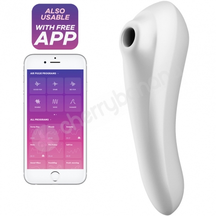 Satisfyer Dual Pleasure White App Controlled Vibrating Clitoral Stimulator Satisfyer Dual Pleasure White App Controlled Vibrating Clitoral Stimulator
