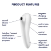 Satisfyer Dual Pleasure White App Controlled Vibrating Clitoral Stimulator