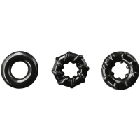 Renegade Black Dyno Rings Stretchy Cockrings 3 Pack