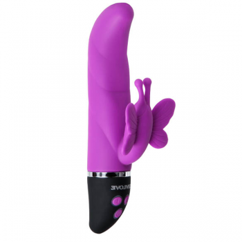 Trio Of Hearts Purple Lush Butterfly Vibrator