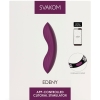 Svakom Edeny Vibrating Panties Purple Curved Vibrator With Black Tie-side Underwear 