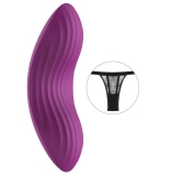 Svakom Edeny Vibrating Panties Purple Curved Vibrator With Black Tie-side Underwear 