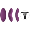 Svakom Edeny Vibrating Panties Purple Curved Vibrator With Black Tie-side Underwear 