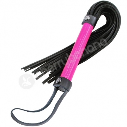 Electra Play Things Neon Pink Flogger With Hand Strap
