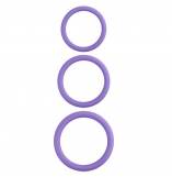 Erection Commander Purple Cock Rings 3 Pack