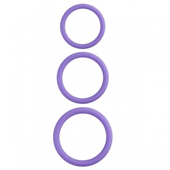 Erection Commander Purple Cock Rings 3 Pack
