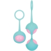 Adam & Eve Eve's Pink & Teal Kegel Training Set - Set of 2