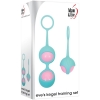 Adam & Eve Eve's Pink & Teal Kegel Training Set - Set of 2