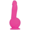 Evolved Ballistic Pink Vibrating Dildo With Stimulating Balls Motor & Remote Control