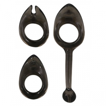 Smoke Expandable Cock Rings 3 Pack