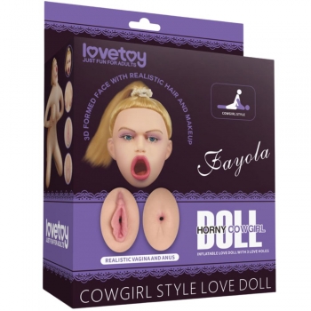 Fayola Horny Cowgirl Inflatable Love Doll With 3 Holes