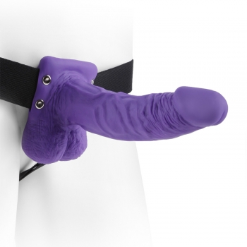 Fetish Fantasy Series Purple 7'' Hollow Strap-on With Balls