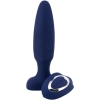 Nu Sensuelle Blue 4" Fino Roller Motion Anal Plug With Vibrating Remote Control