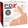 PDX Plus Perfect Ride Light Flesh Mega Masturbator With Anal Entry & Posable 6" Cock