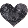 Cherry Banana I'm So Thorny Floral Lace Black Heart-Shaped Nipple Pasties 2 Pack