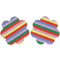 Cherry Banana Flower Power Rainbow Glitter Floral Shaped Nipple Pasties 2 Pack