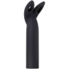 Evolved Four Play Black Bullet Vibrator With 3 Attachable Silicone Sleeves